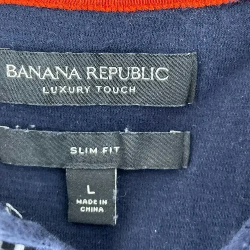 Banana Republic slim fit Golf Polo Shirt Mens L 3072